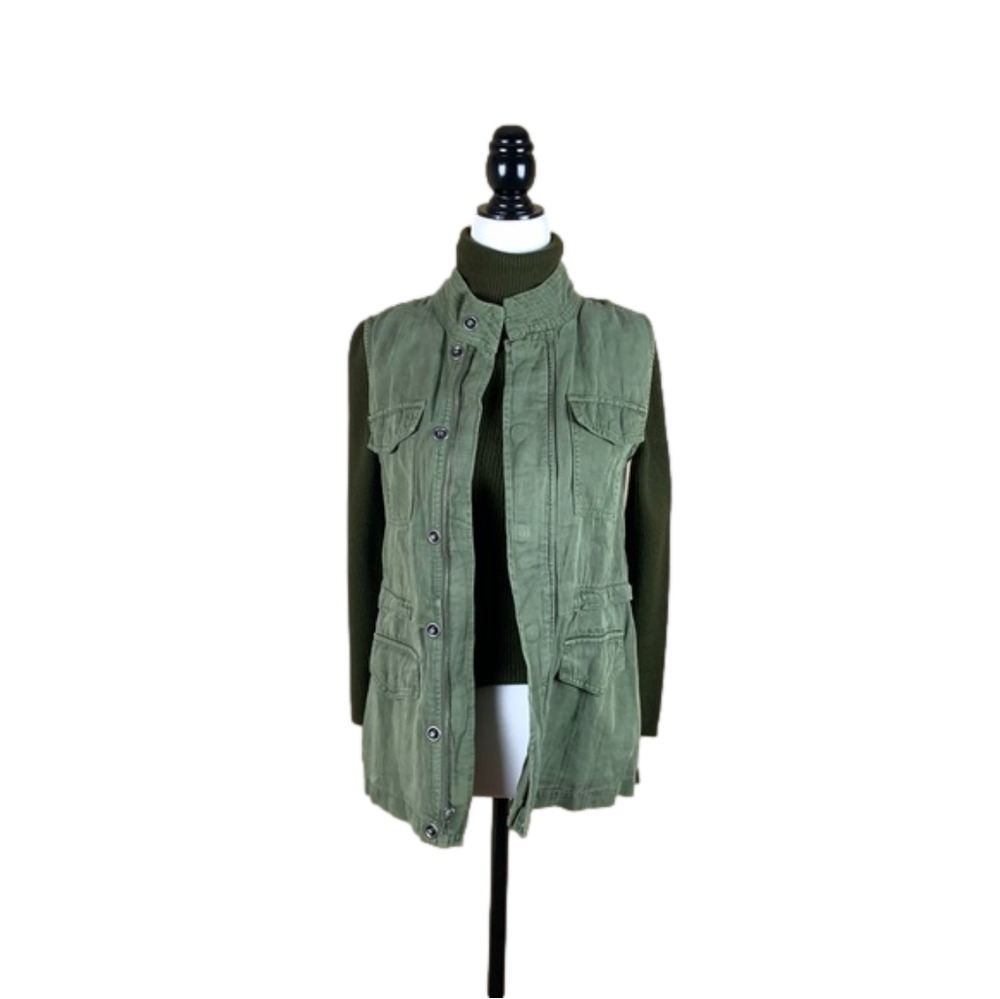Nwt Anthropologie Sanctuary army green utility vest size small